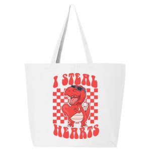 I Steal Hearts Dinosaur Valentines 25L Jumbo Tote