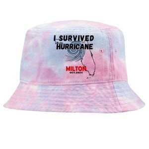 I Survived Hurricane Milton Oct 2024 Tie-Dyed Bucket Hat