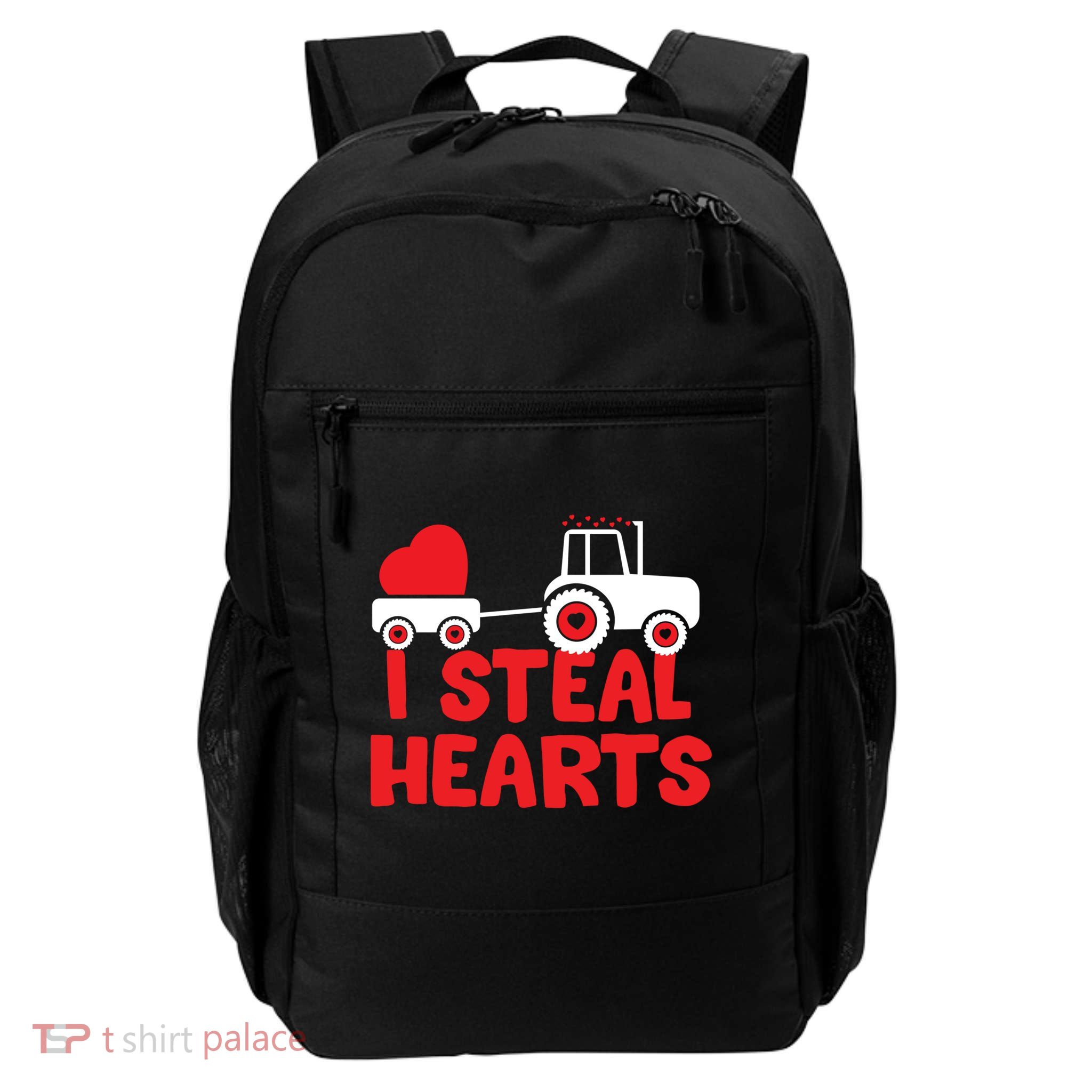 I Steal Hearts Dinosaur Valentines Day Toddle Gift Backpack