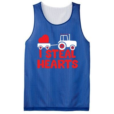 I Steal Hearts Dinosaur Valentines Day Toddle Gift Mesh Reversible Basketball Jersey Tank