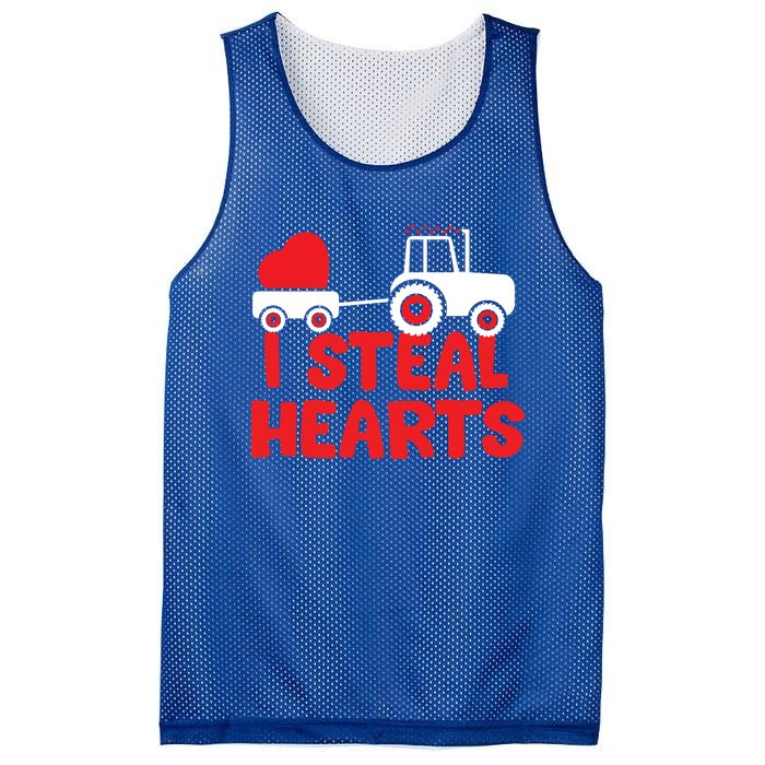 I Steal Hearts Dinosaur Valentines Day Toddle Gift Mesh Reversible Basketball Jersey Tank