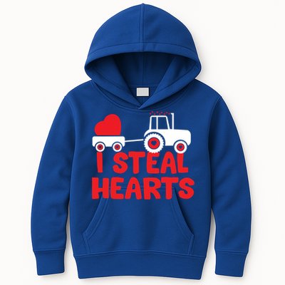 I Steal Hearts Dinosaur Valentines Day Toddle Gift Kids Hoodie