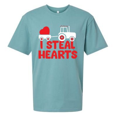 I Steal Hearts Dinosaur Valentines Day Toddle Gift Sueded Cloud Jersey T-Shirt