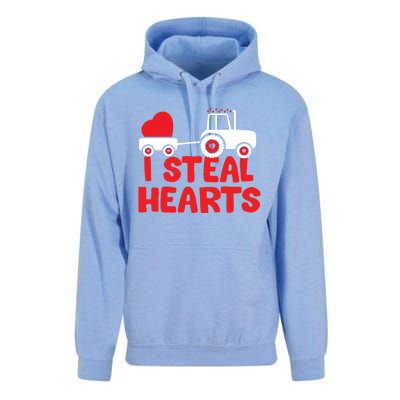 I Steal Hearts Dinosaur Valentines Day Toddle Gift Unisex Surf Hoodie