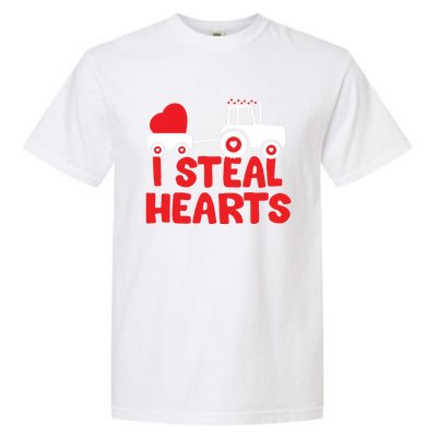 I Steal Hearts Dinosaur Valentines Day Toddle Gift Garment-Dyed Heavyweight T-Shirt