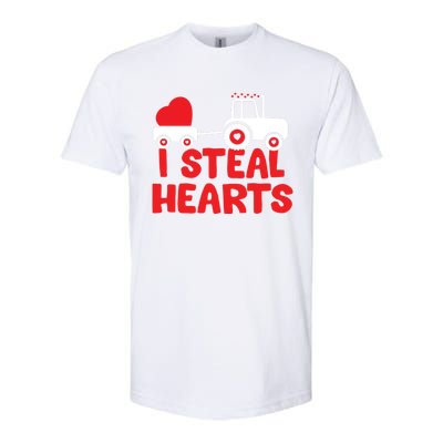 I Steal Hearts Dinosaur Valentines Day Toddle Gift Softstyle CVC T-Shirt