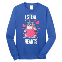 I Steal Hearts Unicorn Lover Valentine's Day Hearts Gift Long Sleeve Shirt