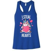 I Steal Hearts Unicorn Lover Valentine's Day Hearts Gift Women's Racerback Tank