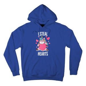 I Steal Hearts Unicorn Lover Valentine's Day Hearts Gift Tall Hoodie