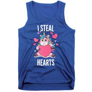 I Steal Hearts Unicorn Lover Valentine's Day Hearts Gift Tank Top