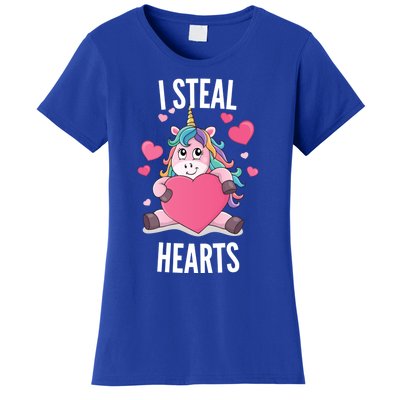 I Steal Hearts Unicorn Lover Valentine's Day Hearts Gift Women's T-Shirt