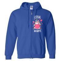 I Steal Hearts Unicorn Lover Valentine's Day Hearts Gift Full Zip Hoodie