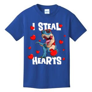 I Steal Hearts Dinosaur Valentines Day Funny Gift Kids T-Shirt