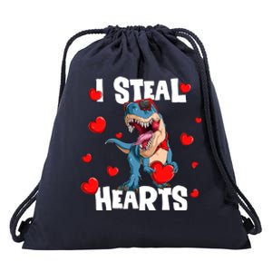 I Steal Hearts Dinosaur Valentines Day Funny Gift Drawstring Bag