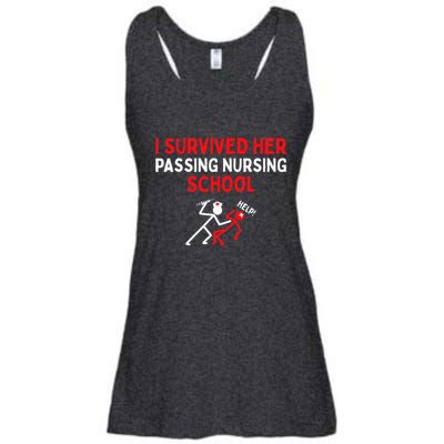I Survived Her Passing Nursing School Graduate Nurse Ladies Essential Flowy Tank