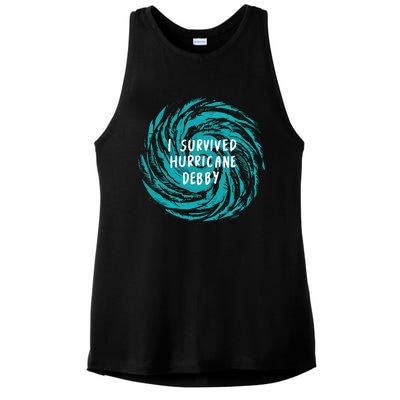 I Survived Hurricane Debby 2024 Florida Ladies PosiCharge Tri-Blend Wicking Tank