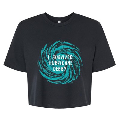 I Survived Hurricane Debby 2024 Florida Bella+Canvas Jersey Crop Tee