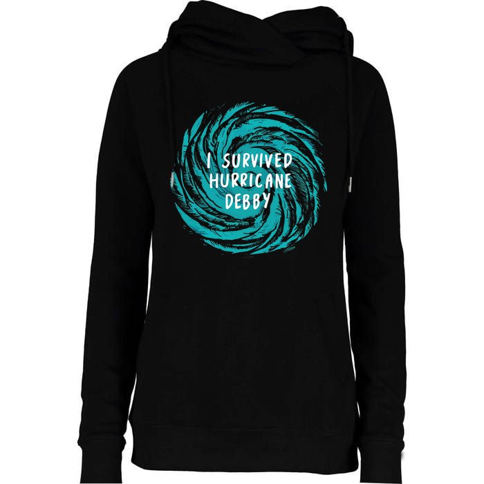 I Survived Hurricane Debby 2024 Florida Womens Funnel Neck Pullover Hood