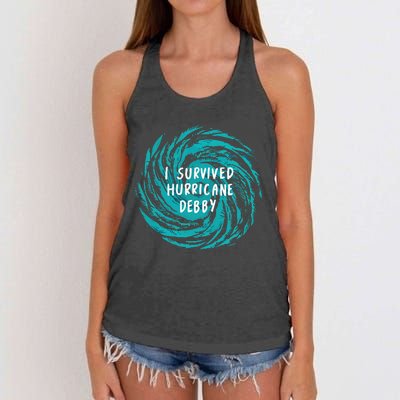 I Survived Hurricane Debby 2024 Florida Women's Knotted Racerback Tank