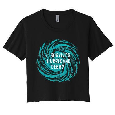 I Survived Hurricane Debby 2024 Florida Women's Crop Top Tee