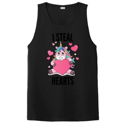 I Steal Hearts Unicorn Lover Valentine's Day Hearts Cool Gift PosiCharge Competitor Tank