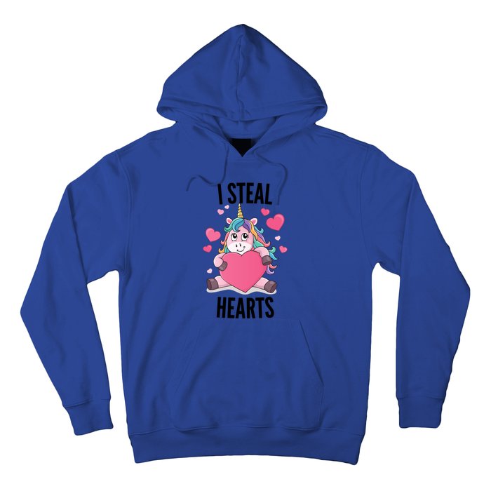 I Steal Hearts Unicorn Lover Valentine's Day Hearts Cool Gift Hoodie