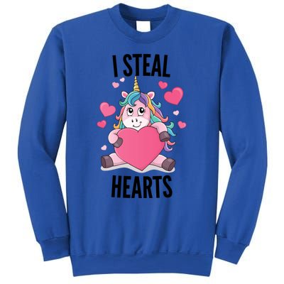 I Steal Hearts Unicorn Lover Valentine's Day Hearts Cool Gift Sweatshirt