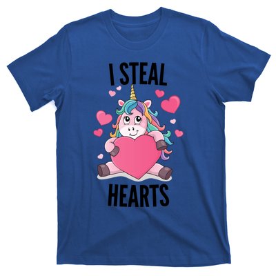 I Steal Hearts Unicorn Lover Valentine's Day Hearts Cool Gift T-Shirt