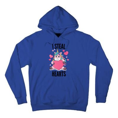 I Steal Hearts Unicorn Lover Valentine's Day Hearts Cool Gift Tall Hoodie