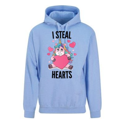 I Steal Hearts Unicorn Lover Valentine's Day Hearts Cool Gift Unisex Surf Hoodie