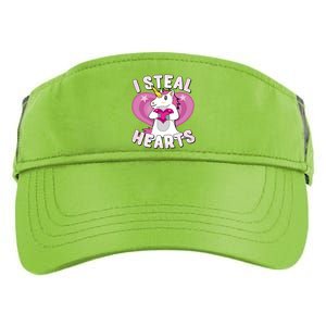 I Steal Hearts Unicorn Valentine's Day Funny Gift Adult Drive Performance Visor