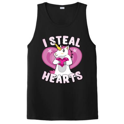 I Steal Hearts Unicorn Valentine's Day Funny Gift PosiCharge Competitor Tank