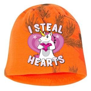 I Steal Hearts Unicorn Valentine's Day Funny Gift Kati - Camo Knit Beanie