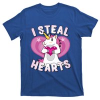 I Steal Hearts Unicorn Valentine's Day Funny Gift T-Shirt