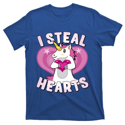 I Steal Hearts Unicorn Valentine's Day Funny Gift T-Shirt