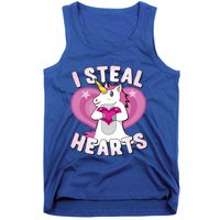 I Steal Hearts Unicorn Valentine's Day Funny Gift Tank Top