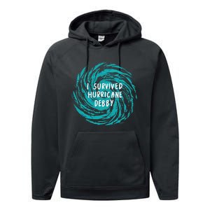 I Survived Hurricane Debby 2024 Performance Fleece Hoodie