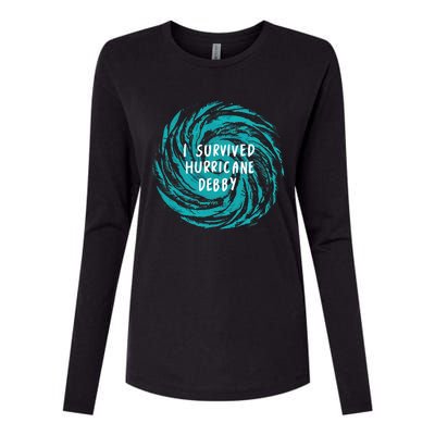 I Survived Hurricane Debby 2024 Womens Cotton Relaxed Long Sleeve T-Shirt