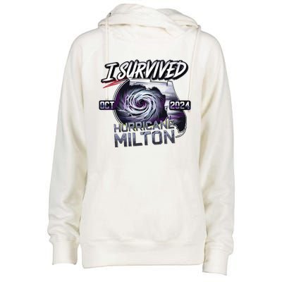 I Survived Hurricane Milton 2024 Womens Funnel Neck Pullover Hood