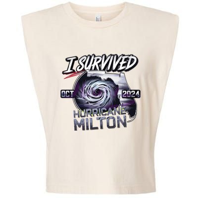 I Survived Hurricane Milton 2024 Garment-Dyed Women's Muscle Tee