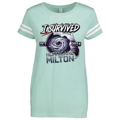 I Survived Hurricane Milton 2024 Enza Ladies Jersey Football T-Shirt