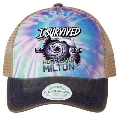 I Survived Hurricane Milton 2024 Legacy Tie Dye Trucker Hat