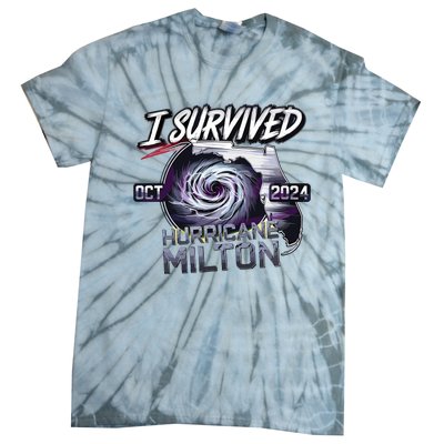 I Survived Hurricane Milton 2024 Tie-Dye T-Shirt