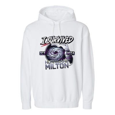 I Survived Hurricane Milton 2024 Garment-Dyed Fleece Hoodie