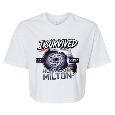 I Survived Hurricane Milton 2024 Bella+Canvas Jersey Crop Tee