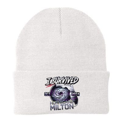 I Survived Hurricane Milton 2024 Knit Cap Winter Beanie