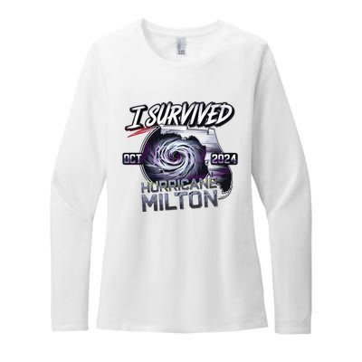 I Survived Hurricane Milton 2024 Womens CVC Long Sleeve Shirt