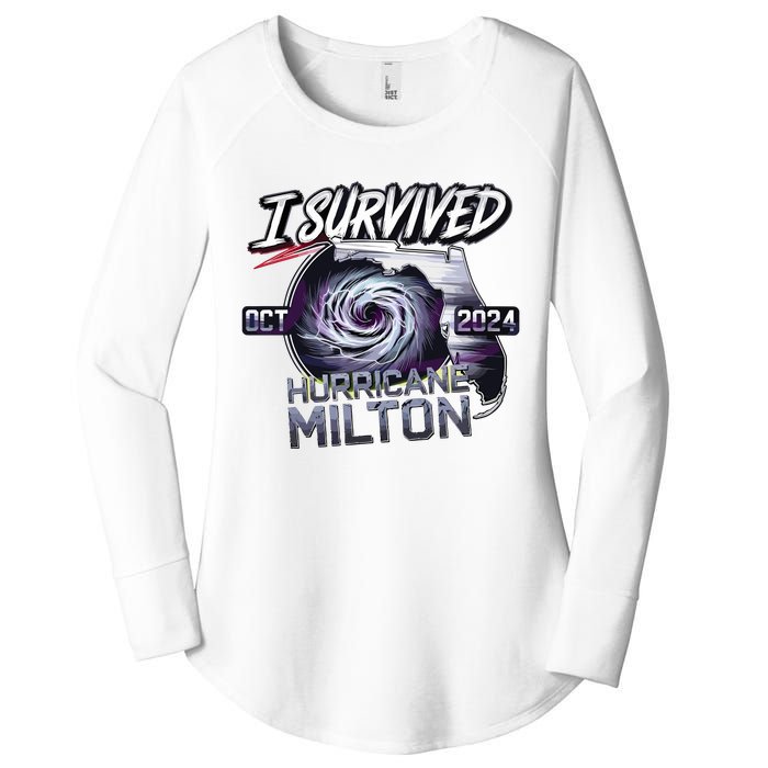 I Survived Hurricane Milton 2024 Women's Perfect Tri Tunic Long Sleeve Shirt