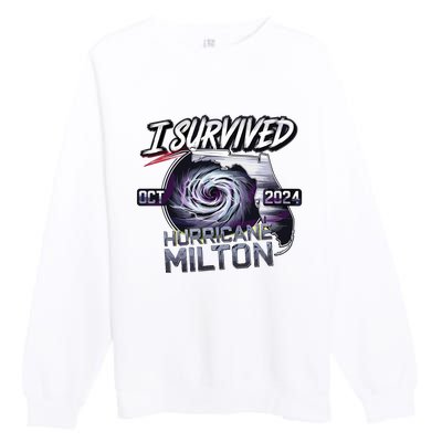 I Survived Hurricane Milton 2024 Premium Crewneck Sweatshirt