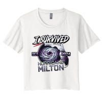 I Survived Hurricane Milton 2024 Women's Crop Top Tee